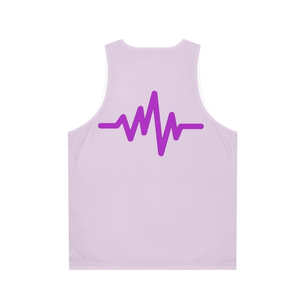 Music Unisex Tank Top with Graphic Design - Back