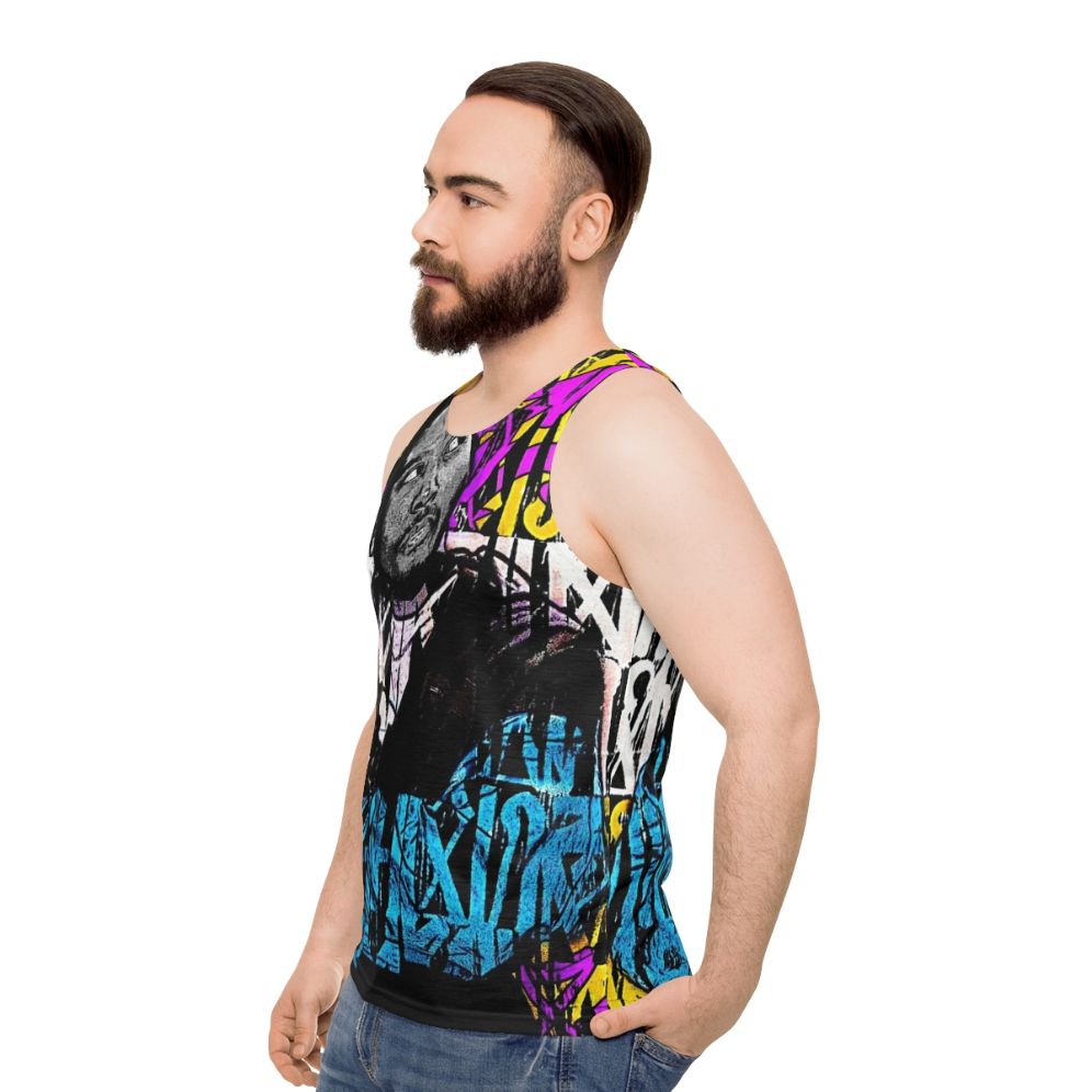 Retro Graffiti Unisex Tank Top - men side