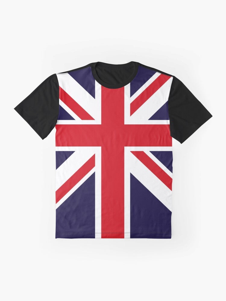 Union Jack Rose Punk T-Shirt | British Flag Graphic Tee - Flat lay