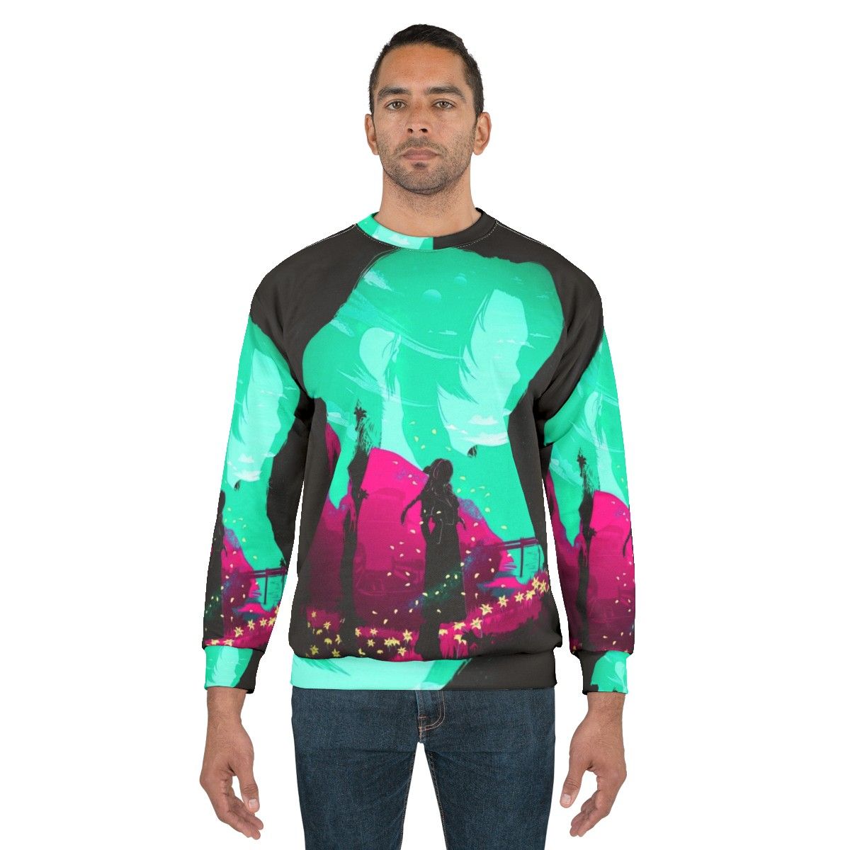 Aerith Fantasy Sweatshirt featuring Final Fantasy VII character - men