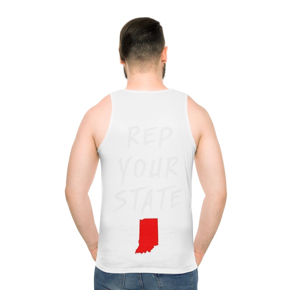 Indiana state pride unisex tank top - men back