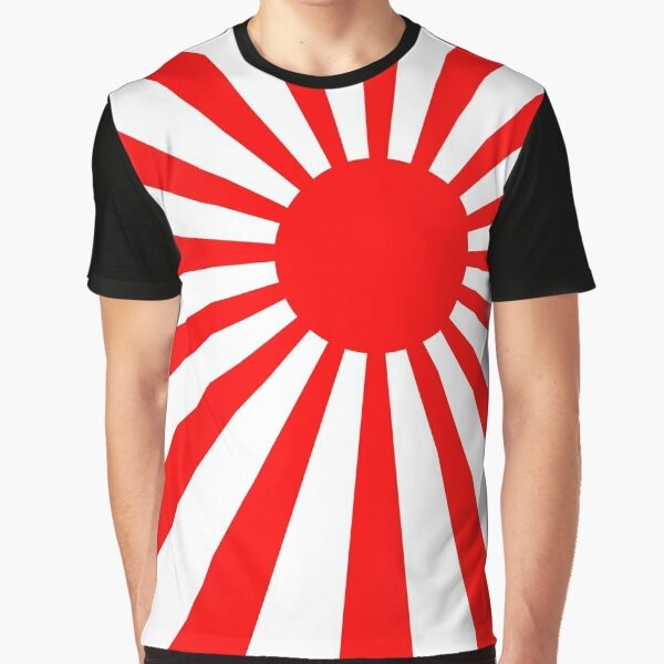 Japan flag graphic design on a t-shirt