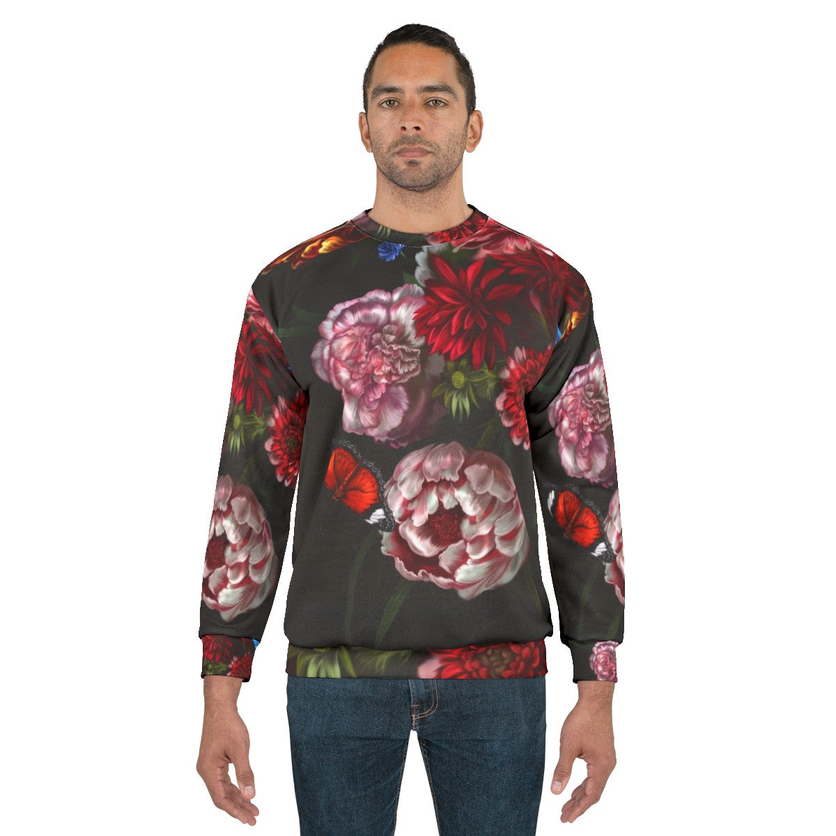 Paradise Corrupt Section B Glitch Floral Sweatshirt - men