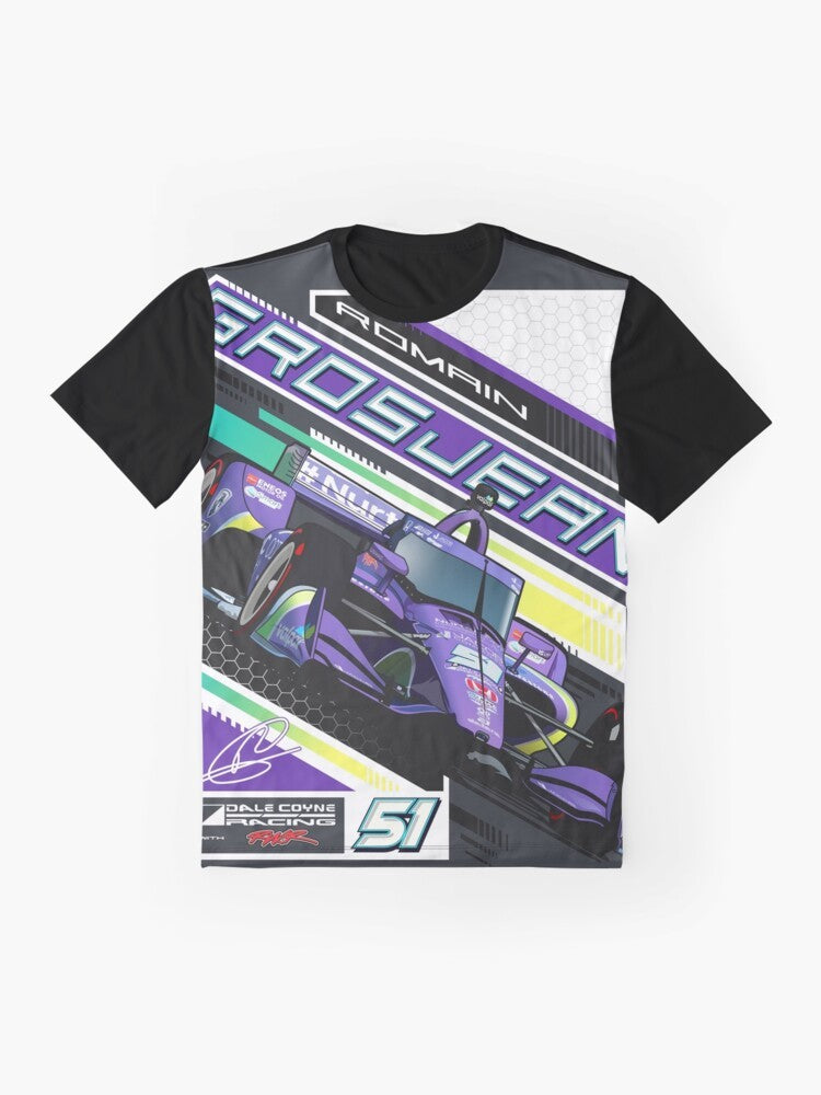 Romain Grosjean #51 IndyCar Graphic T-Shirt - Flat lay