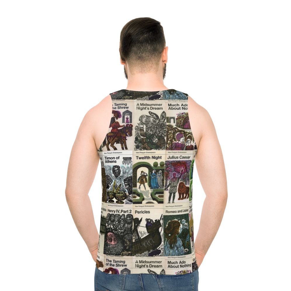 Vintage-inspired Shakespeare unisex tank top - men back