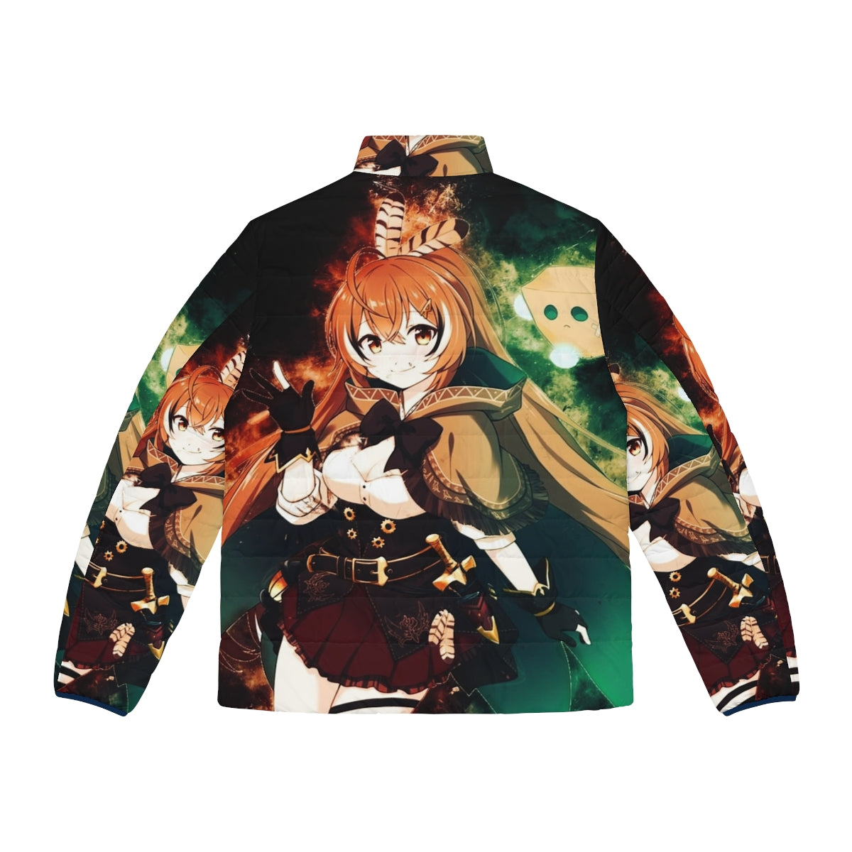 Nanashi Mumei Hololive Puffer Jacket featuring the cute owl virtual youtuber - Back