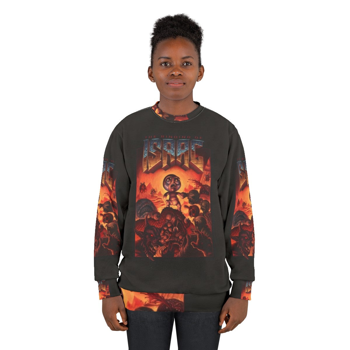 The Binding of Isaac 90s Style Video Game Sweatshirt - women