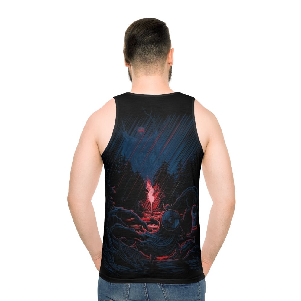 Valheim Unisex Viking Gaming Tank Top - men back