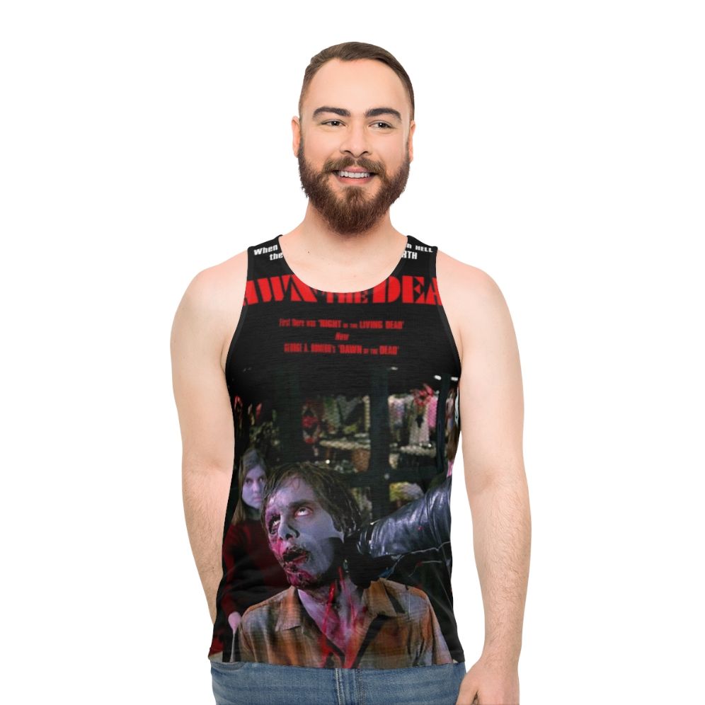 Dawn Of The Dead Unisex Tank Top featuring zombie design - men