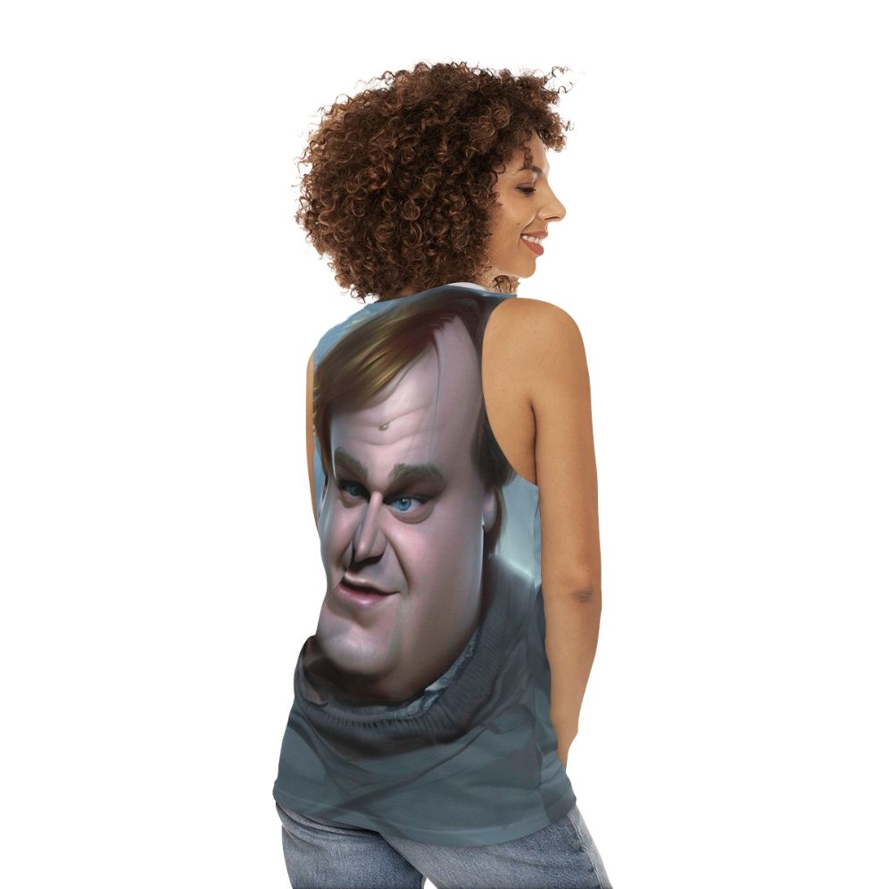 Chris Farley Tribute Unisex Tank Top - women back