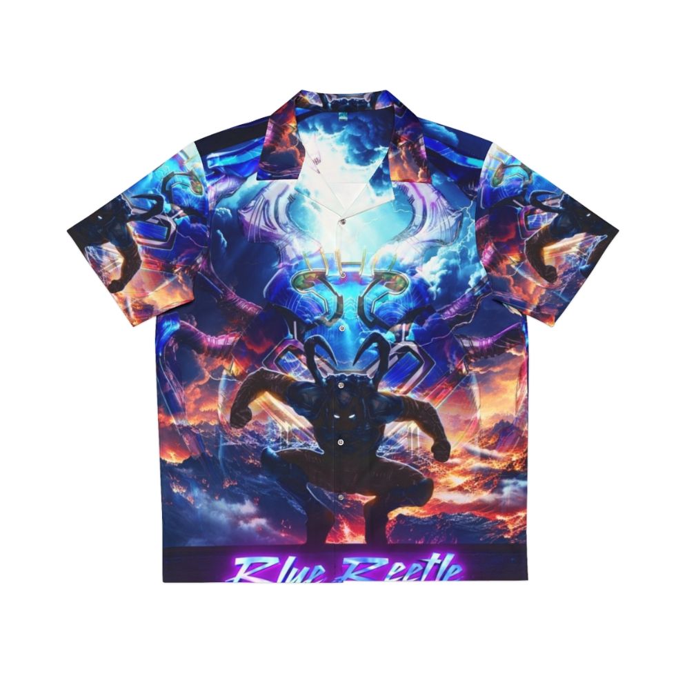 Blue Beetle Hawaiian Shirt 2 - Superhero Comic Apparel