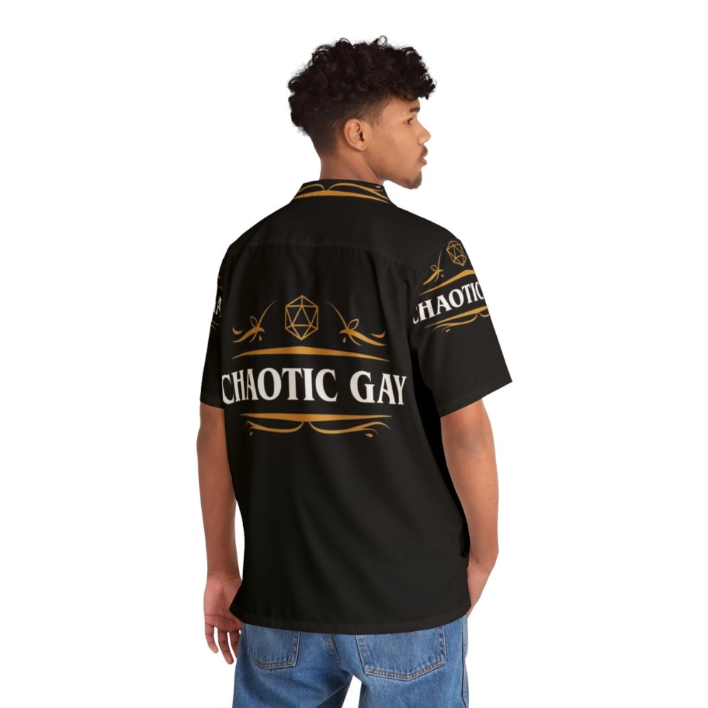 Chaotic gay alignment tabletop RPG gaming Hawaiian shirt - People Back