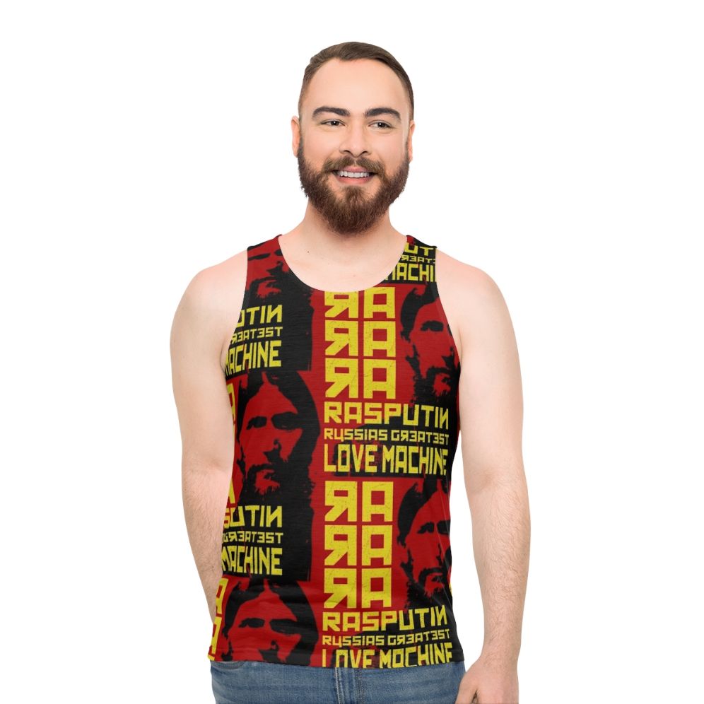 Rasputin's Russian Communist Propaganda Dance Unisex Tank Top - men