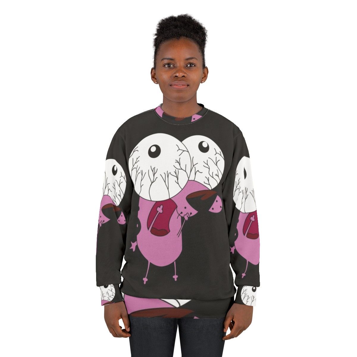 Courage The Cowardly Dog Themed Sweatshirt - women