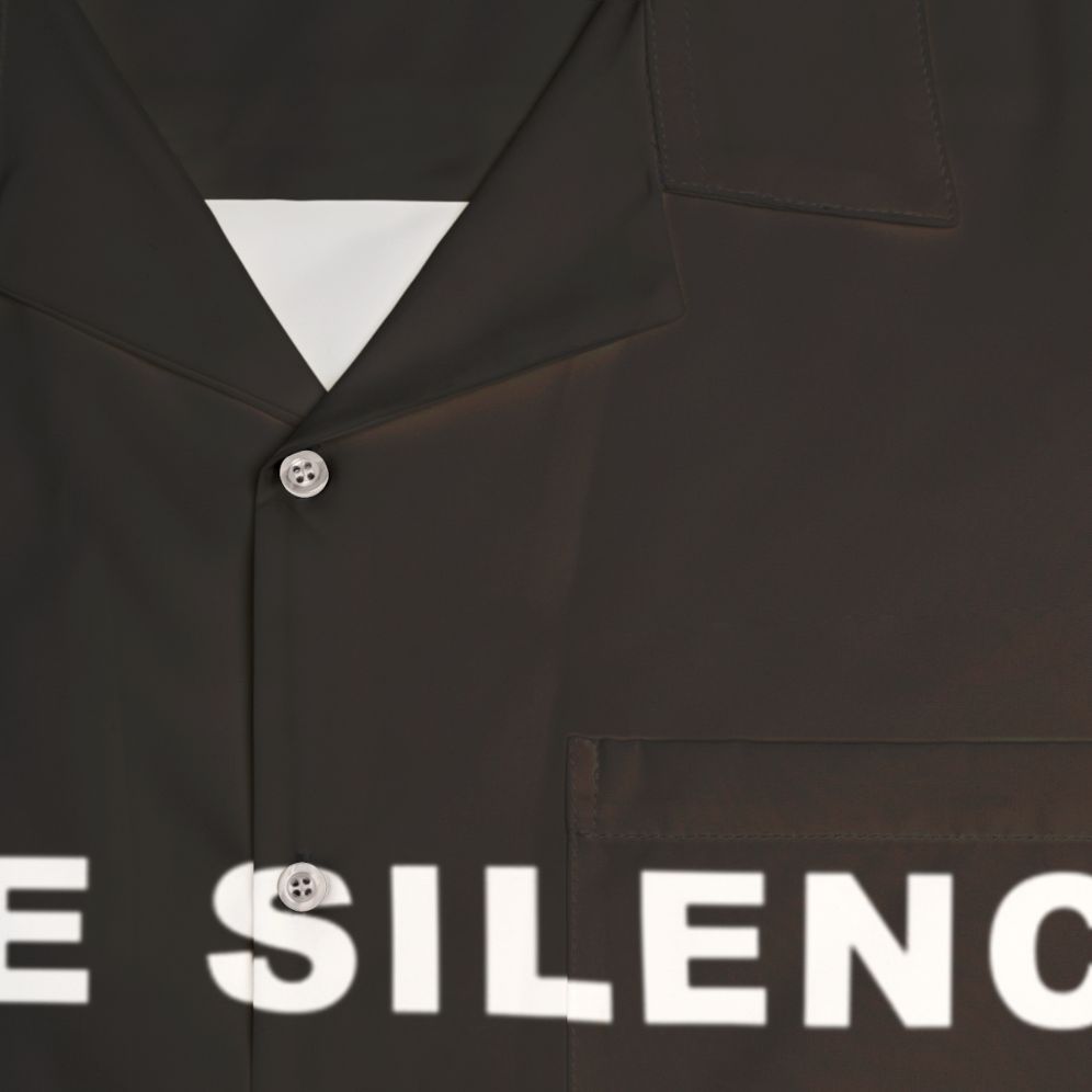 White Silence Is Violence Hawaiian Shirt with Black Lives Matter and Protest Themed Graphics - Detail