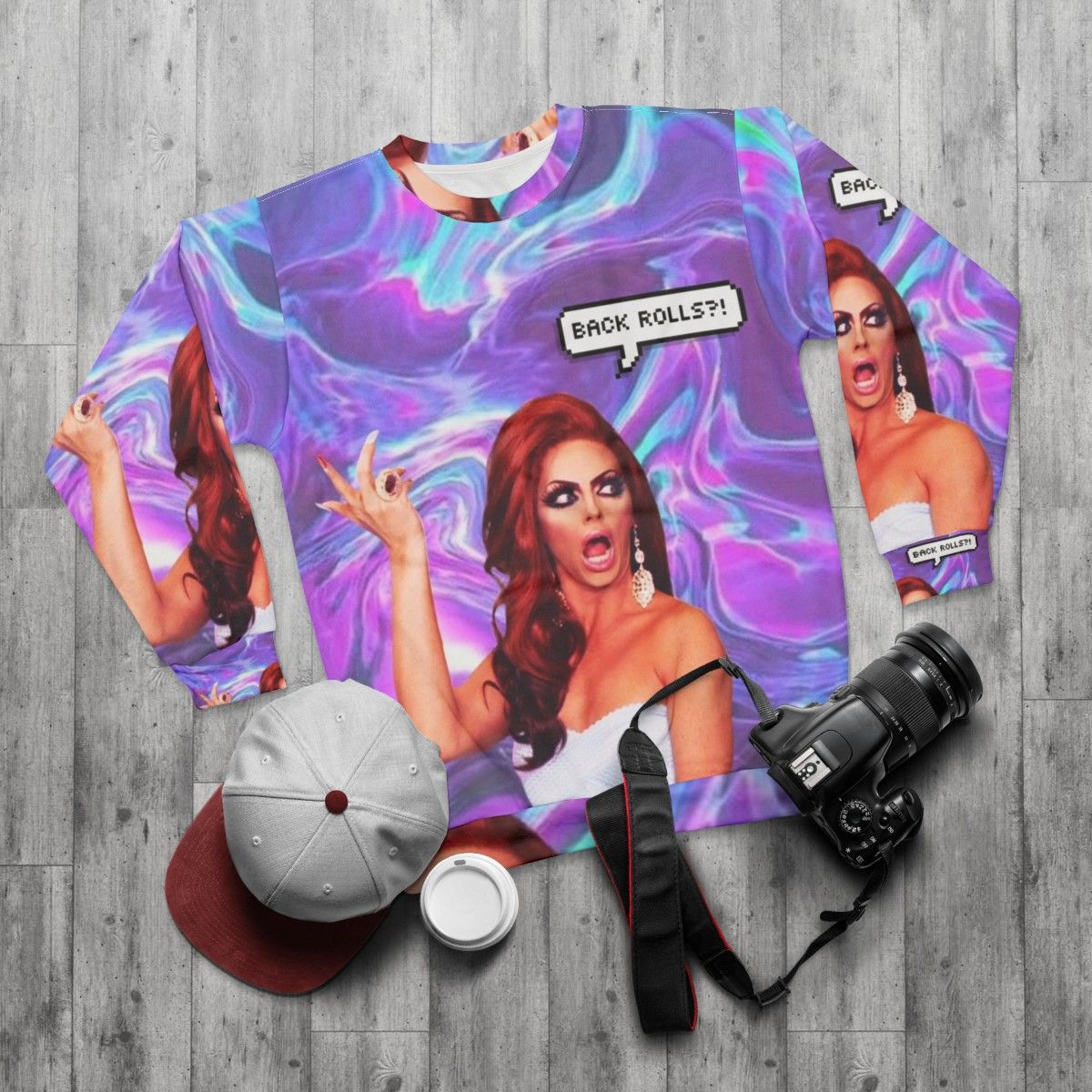 Alyssa Edwards' "Back Rolls" Drag Queen Sweatshirt - flat lay