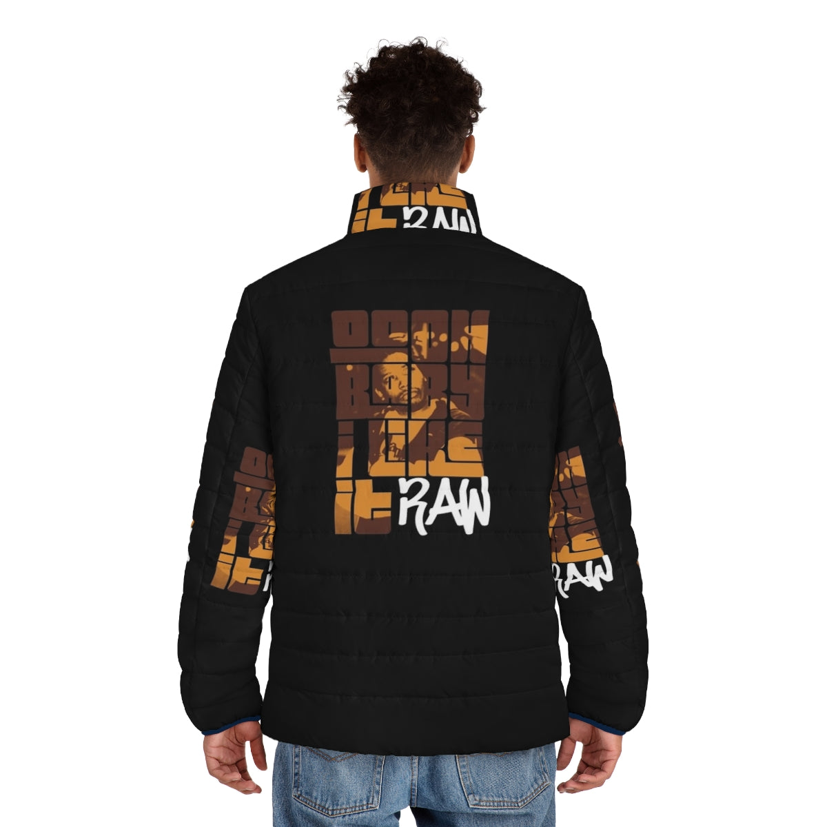 ODB Ol Dirty Bastard 'I Like It Raw' Hip Hop Puffer Jacket - men back