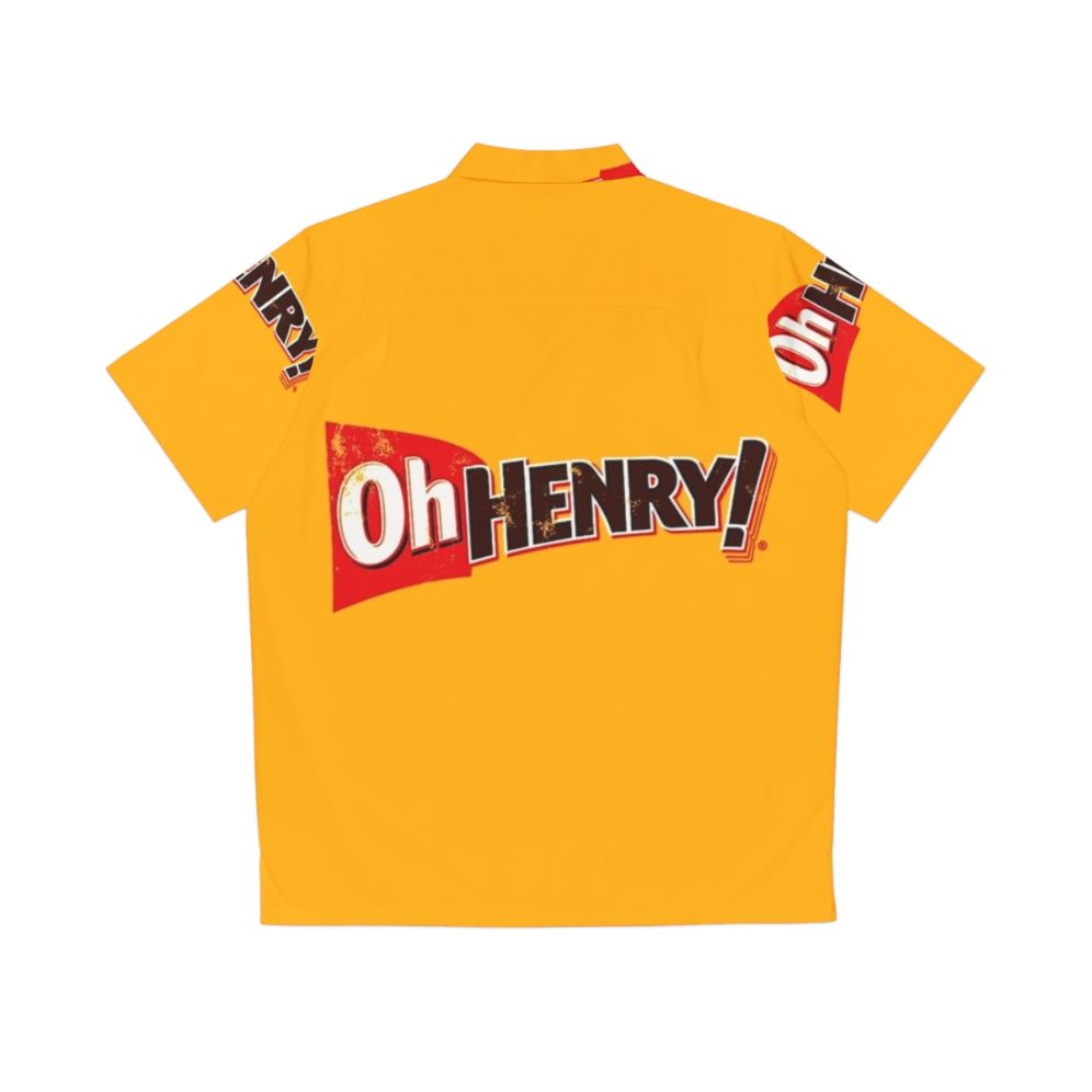 Oh Henry Candy Themed Hawaiian Shirt - Back