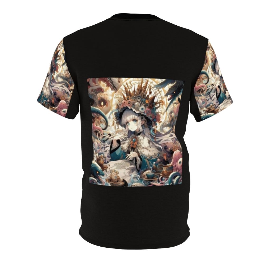 Stylish t-shirt with anime-inspired design featuring a beautiful anime girl character - Back