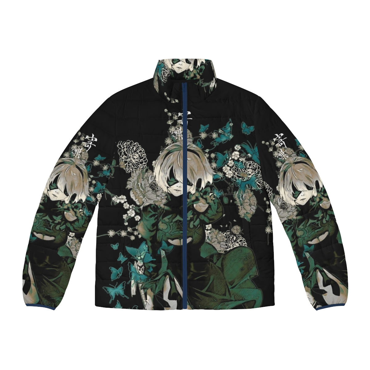 Butterflies of North America puffer jacket with science-inspired graphic design