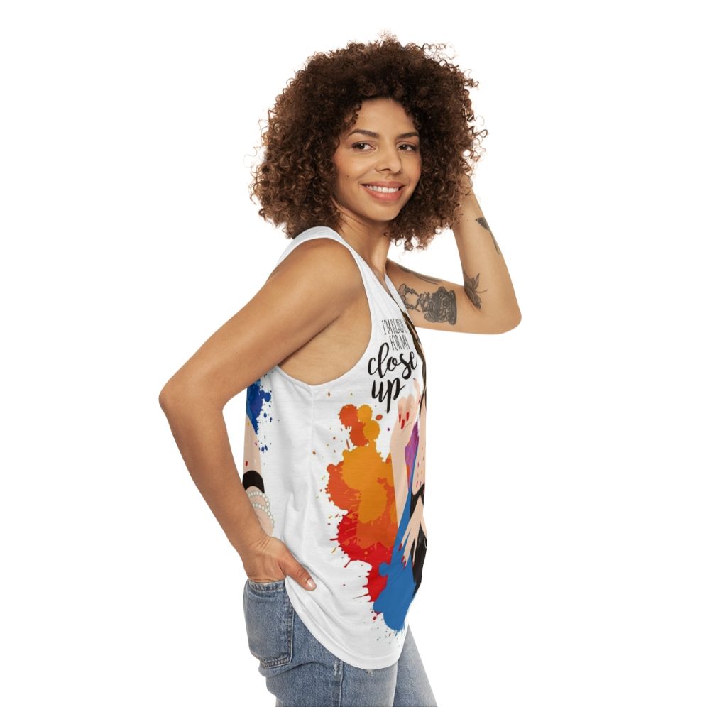 Unisex close up classic cinema tank top - women side