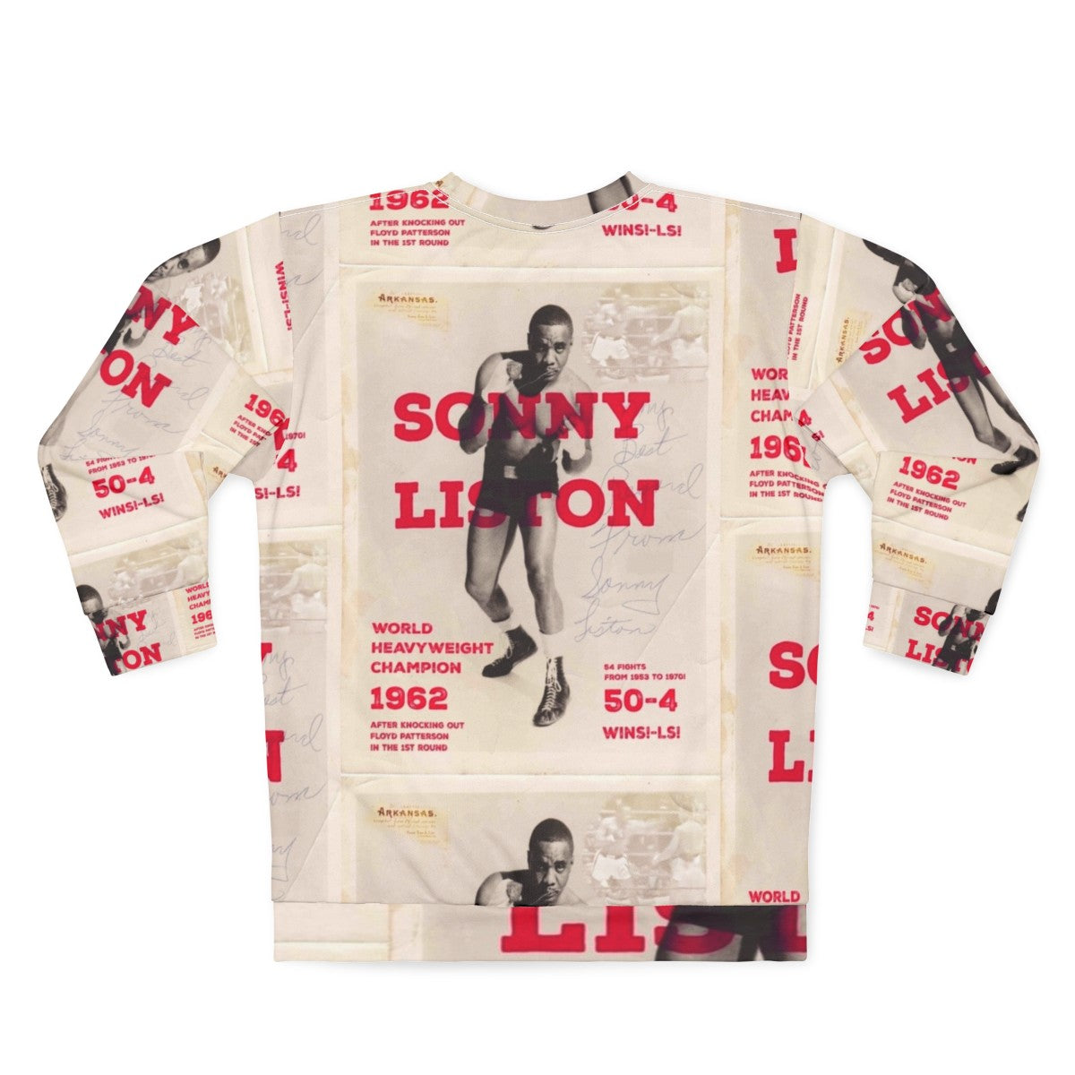 Sonny Liston Heavyweight Boxing Sweatshirt - Back