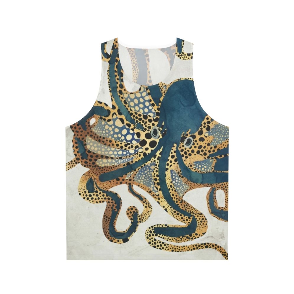 Unisex tank top with ethereal underwater octopus design