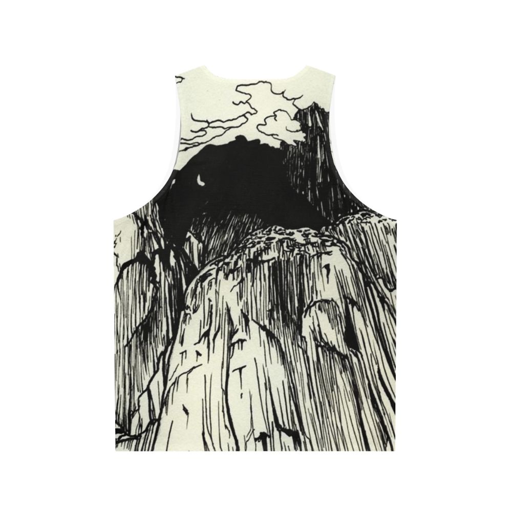 Unisex tank top with The Microphones and Mount Eerie indie folk music art - Back