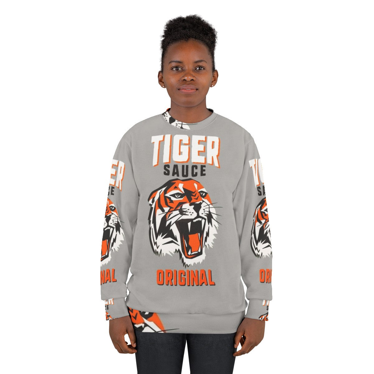 Original Tiger Sauce Sweatshirt with Habanero and Tabasco Design - women