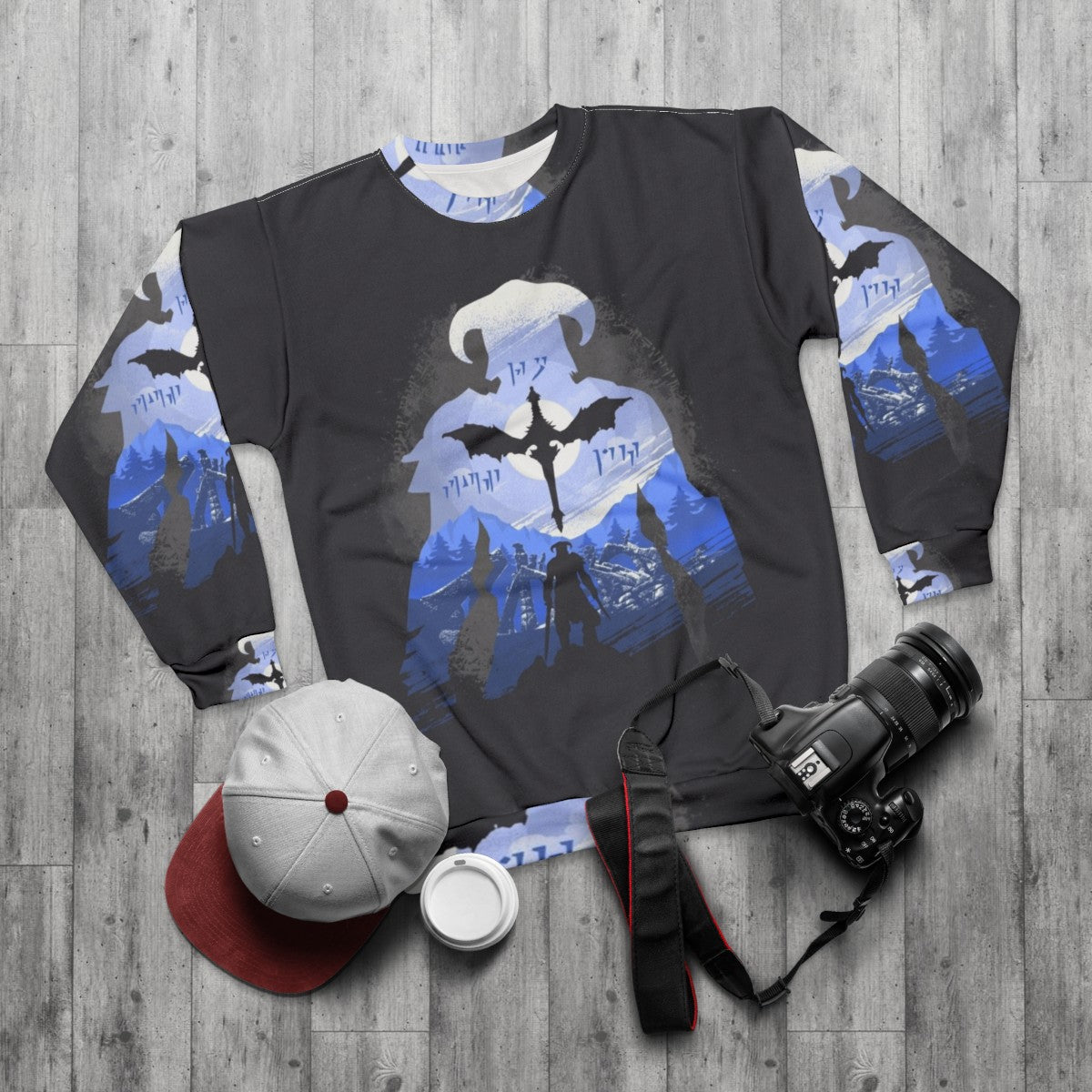 The Last Dragonborn Skyrim Sweatshirt - flat lay