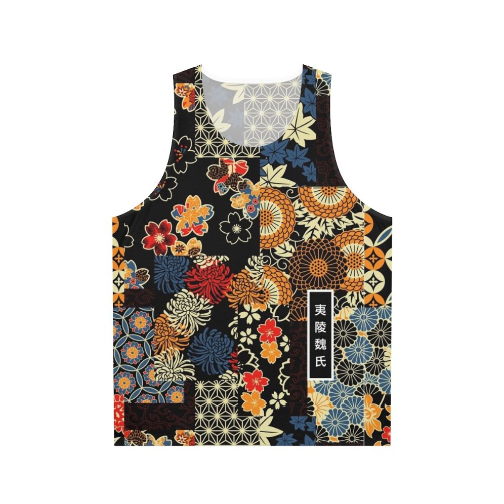 Anime-inspired kimono seamless unisex tank top