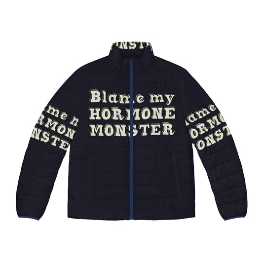 Big Mouth Hormone Monster Puffer Jacket featuring the iconic character from the Netflix series