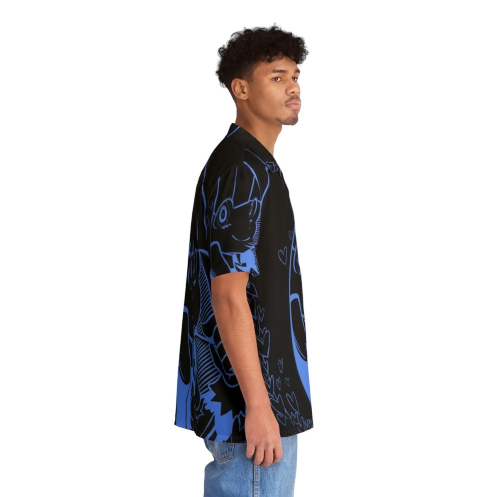 Blue Hearts Hawaiian Shirt - Anime Inspired Casual Wear - People Pight