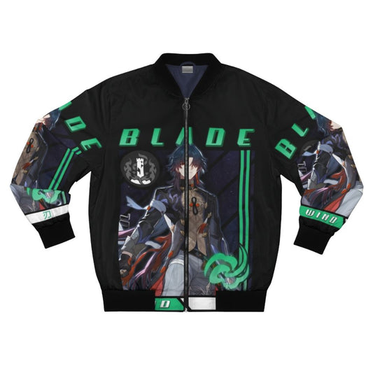 Honkai Star Rail Blade Bomber Jacket with wind and destruction design