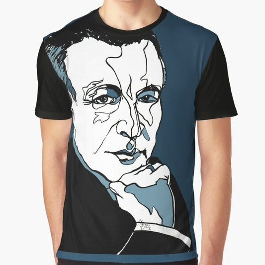 Graphic illustration of Rachmaninoff, the renowned Russian composer and pianist