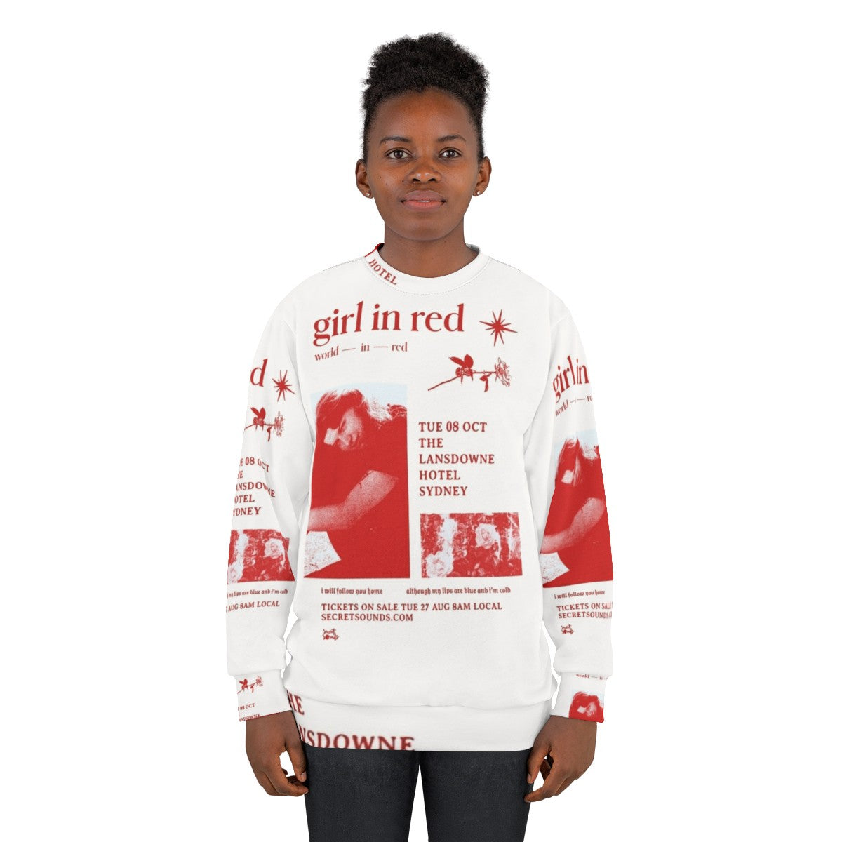 Girl In Red World In Red Tour Indie Pop Sweatshirt - women