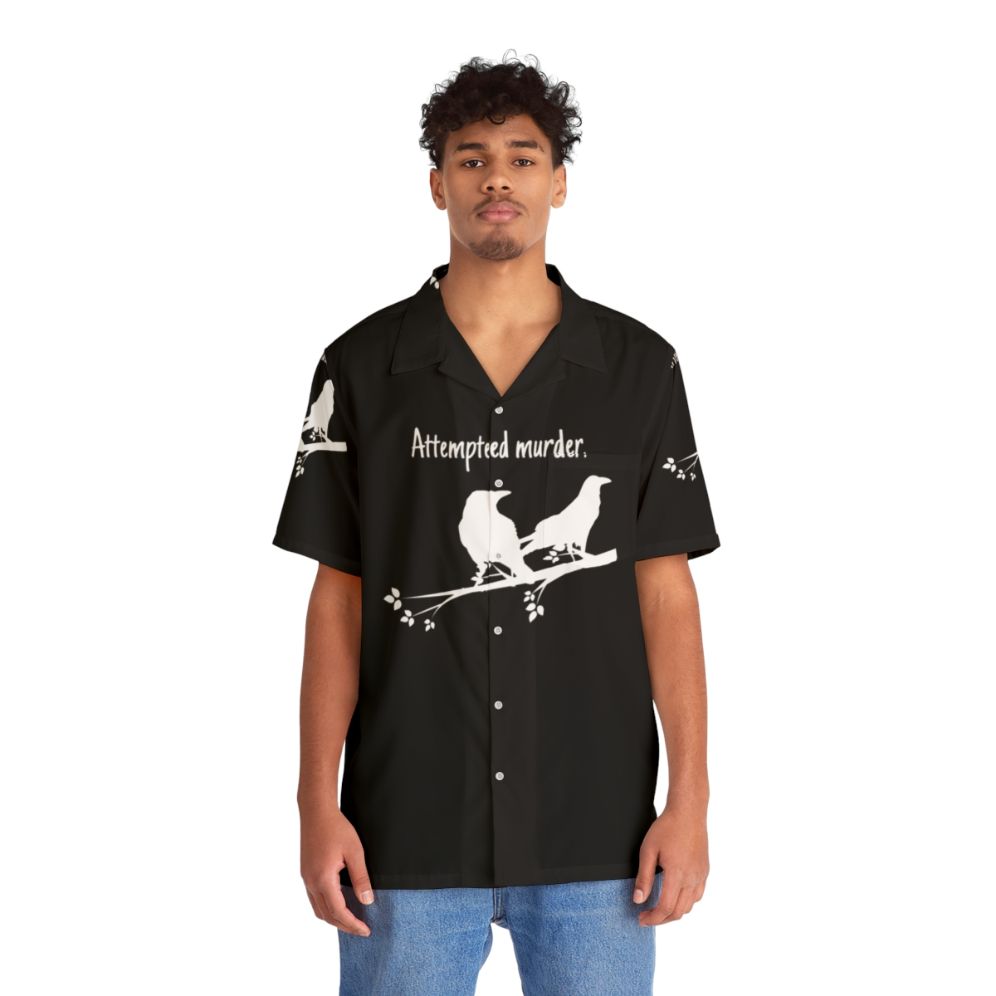 Attempted Murder Design Hawaiian Bird Shirt - People Front