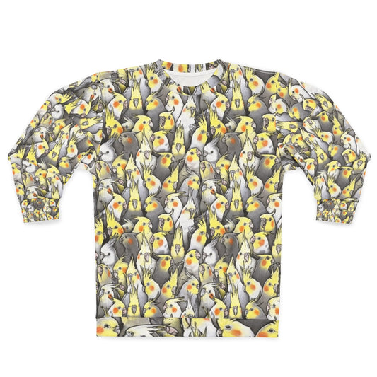 Cockatiel Sweatshirt with Cute Bird Pattern