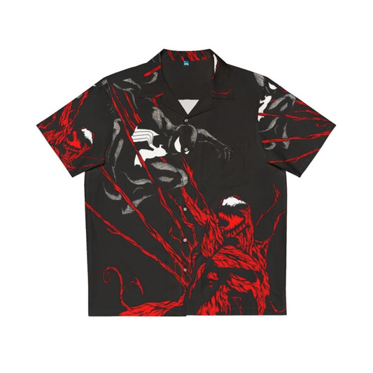 Carnage Hawaiian Shirt with Spiderman Inspired Marvel Comic Book Superhero Design