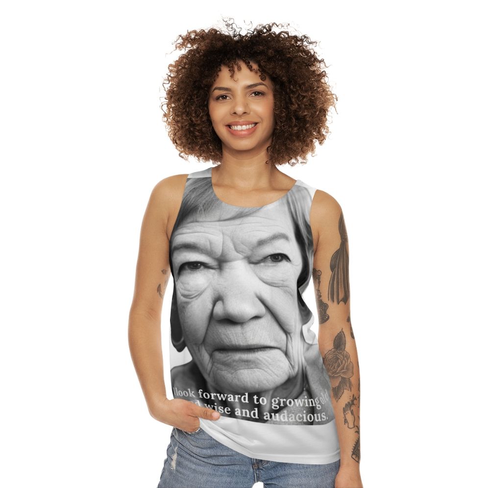 Iconic Glenda Jackson Portrait Unisex Tank Top - women