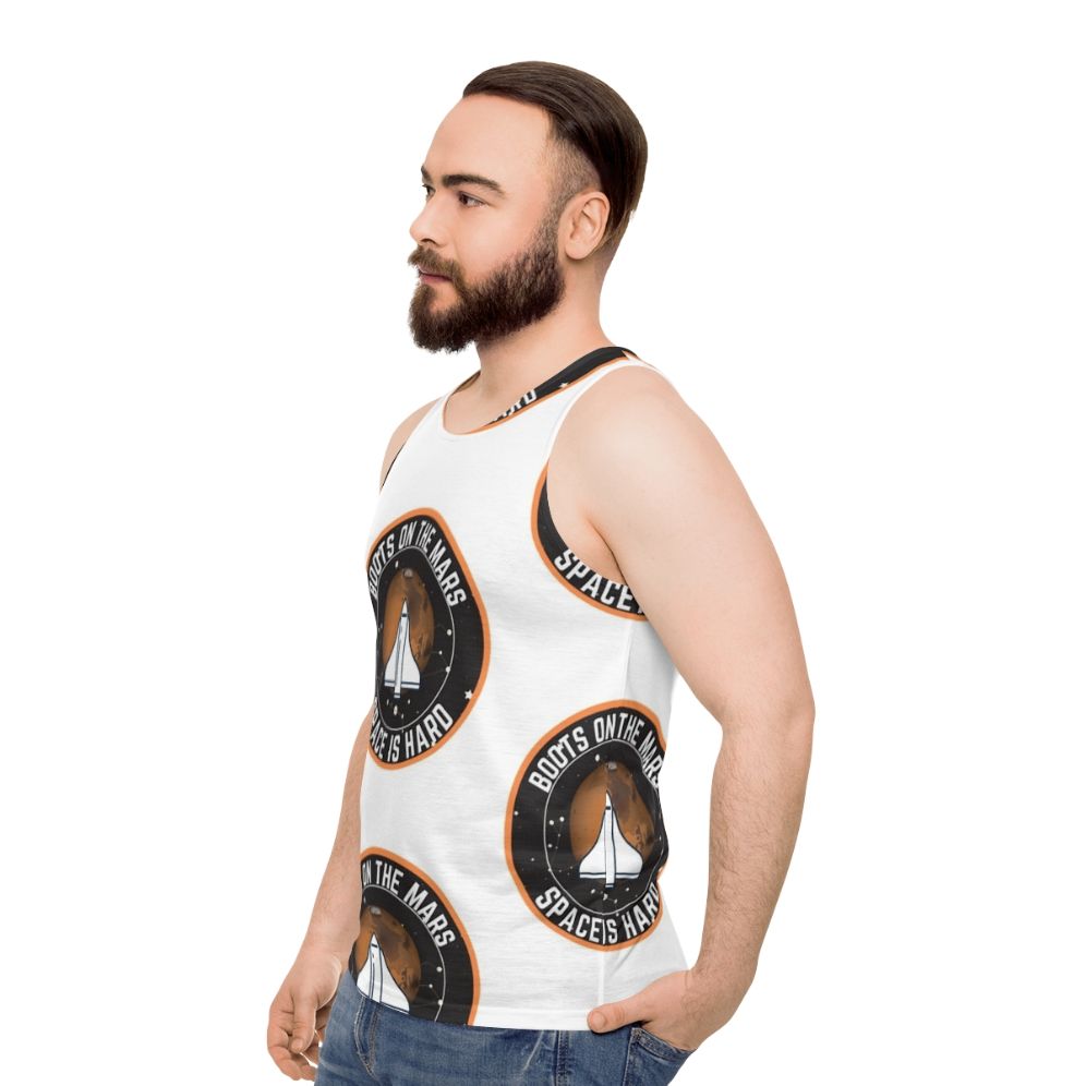 Space Force Boots on the Mars Unisex Tank Top - men side