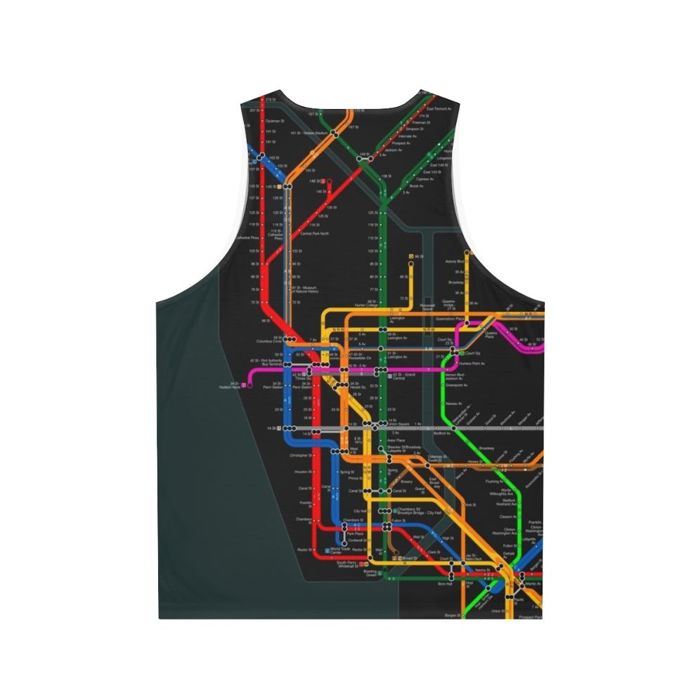 New York City Subway Map Unisex Tank Top - Back