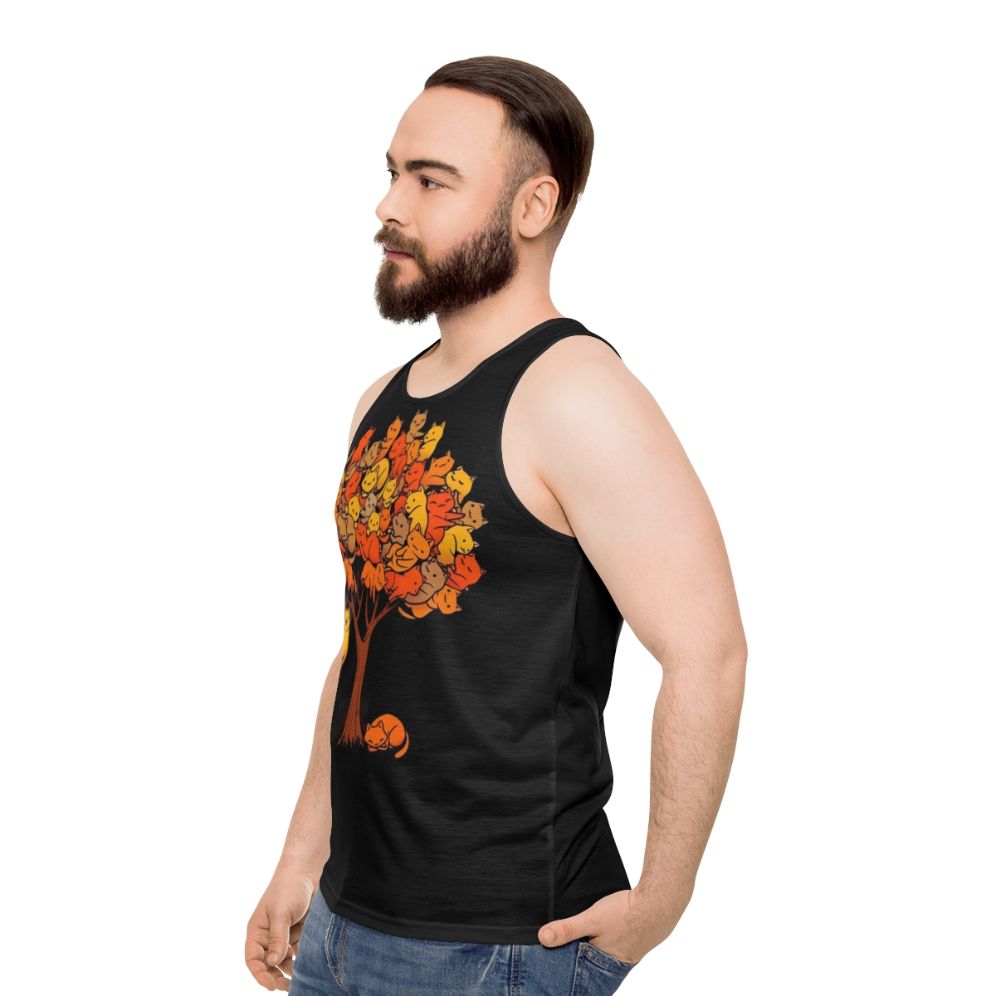 Unisex Cat Tree Tank Top - men side