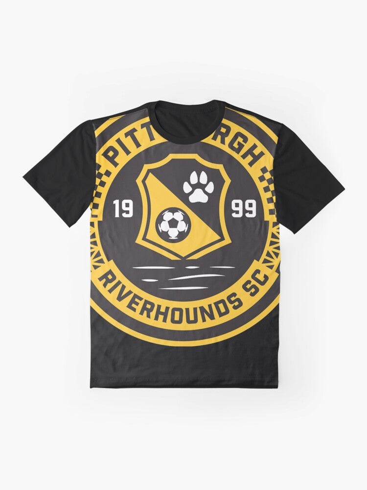 Pittsburgh Riverhounds Soccer Team Graphic T-Shirt - Flat lay