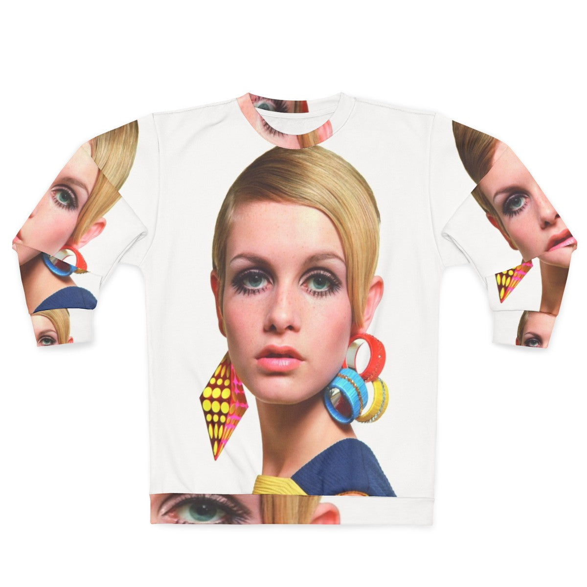 Twiggy Supermodel Sweatshirt in Vintage 60s Style