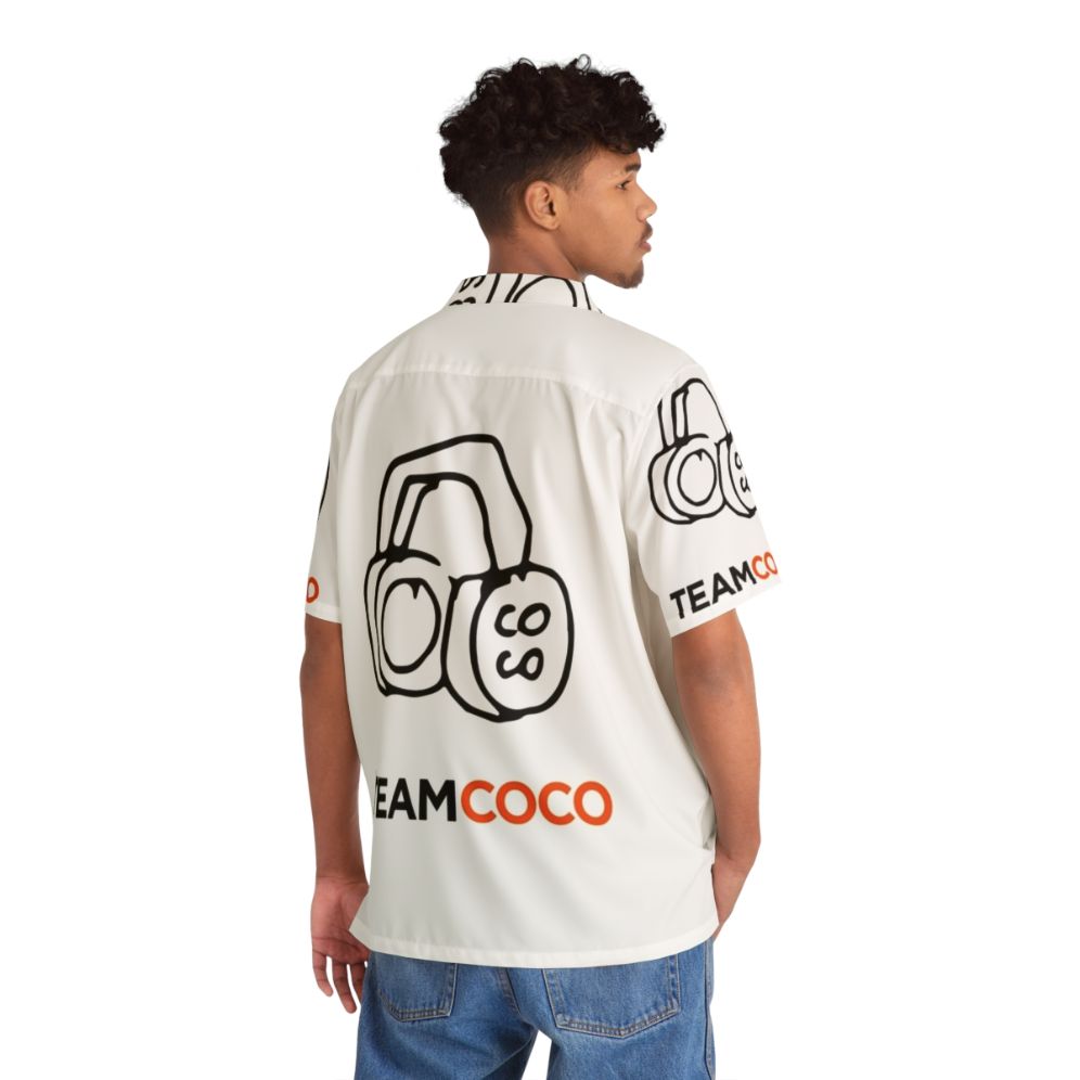 Team Coco Headphones Doodle Hawaiian Shirt featuring Conan O'Brien - People Back