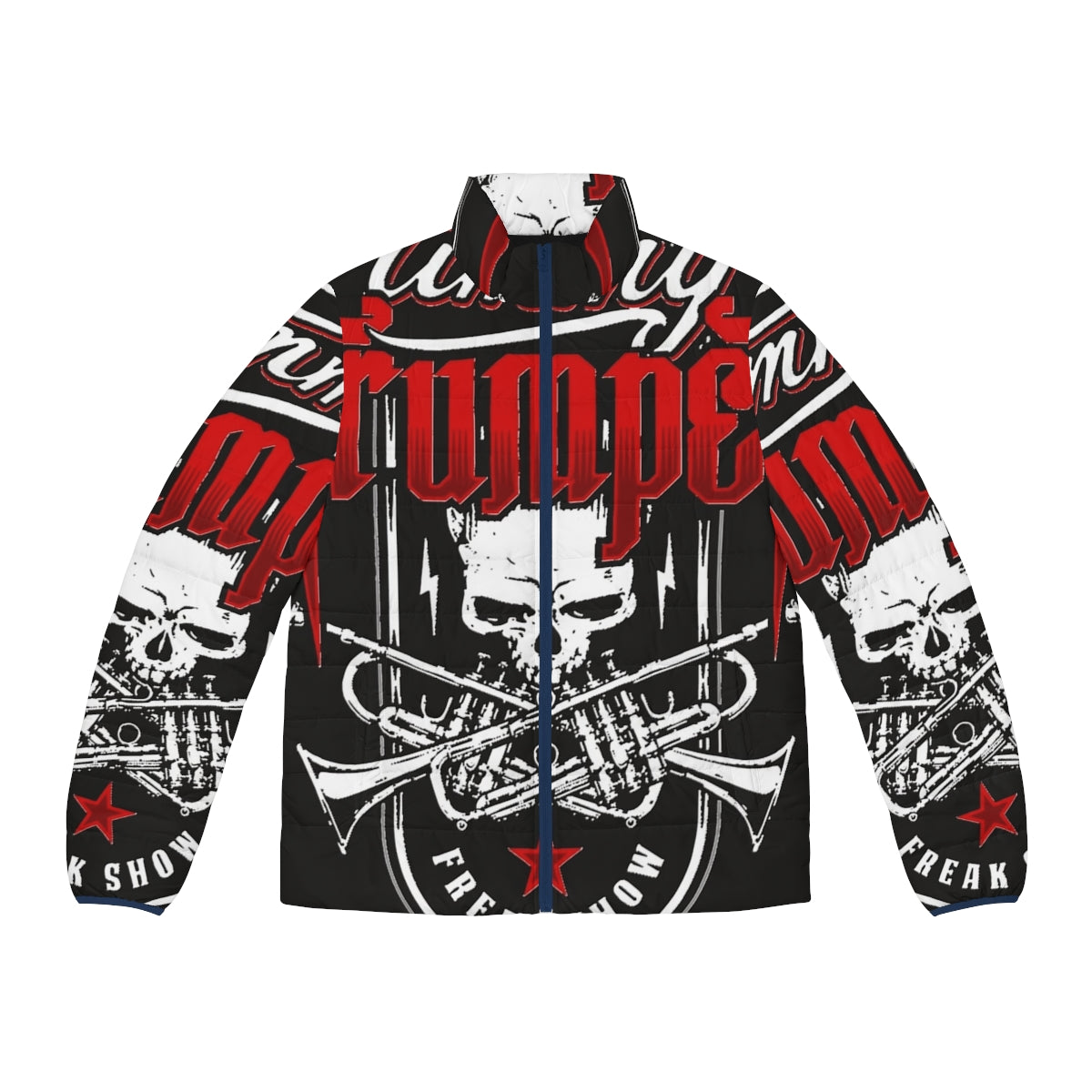 Timmy Trumpet Essential Puffer Jacket, featuring the iconic DJ's design