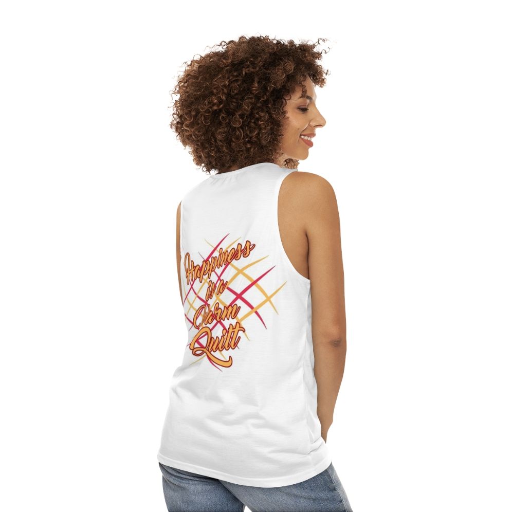 Quilted Unisex Quilting Tank Top - women back