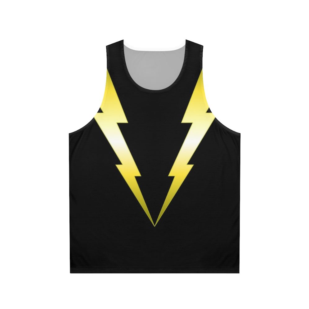 Unisex tank top with lightning bolt design