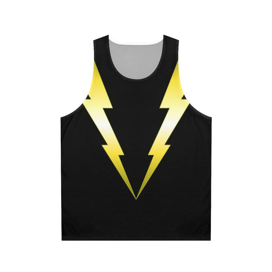 Unisex tank top with lightning bolt design